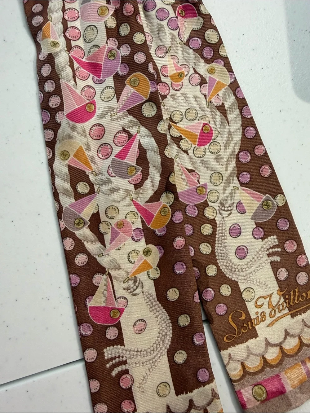 Authentic Louis Vuitton Silk Twilly